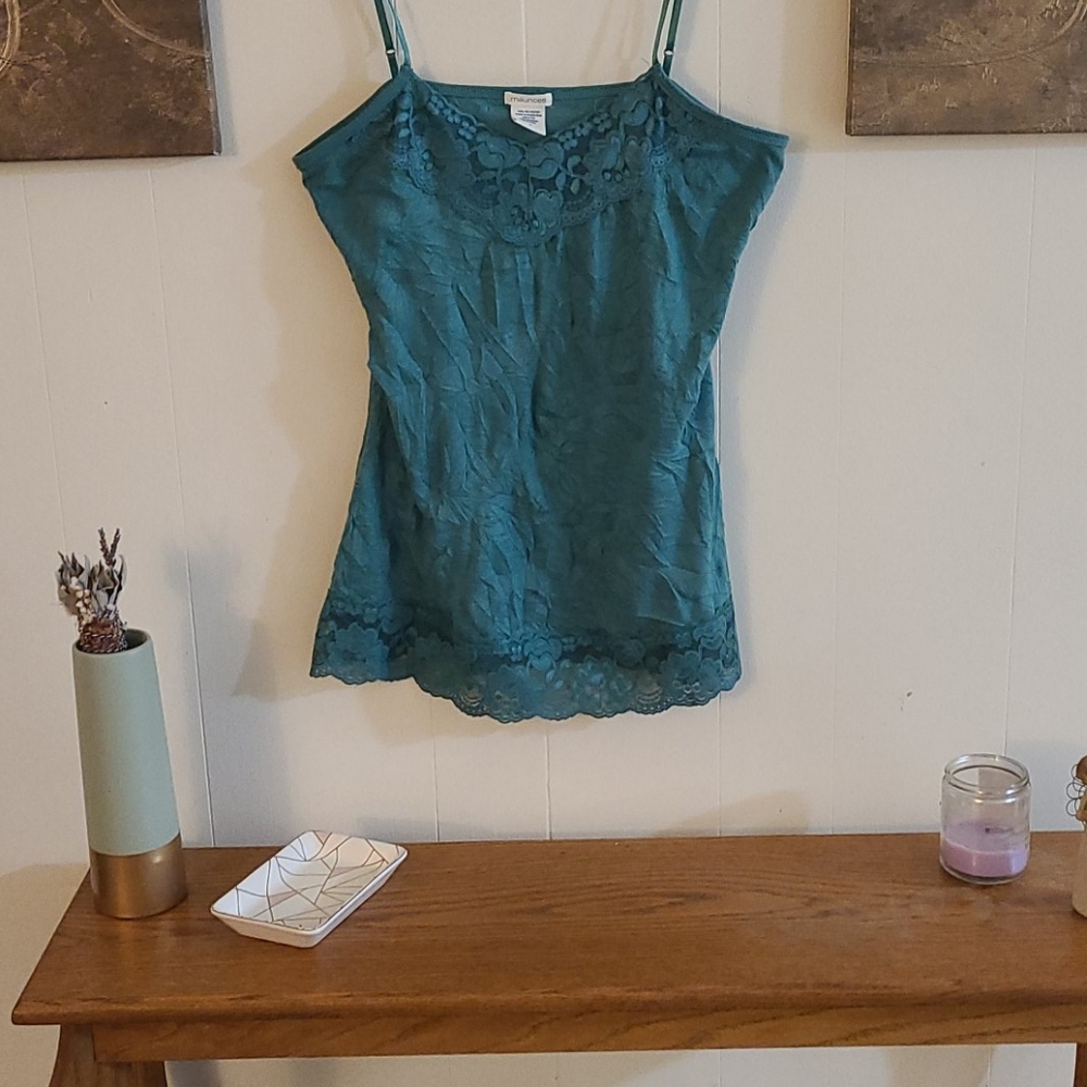 Green tank top
